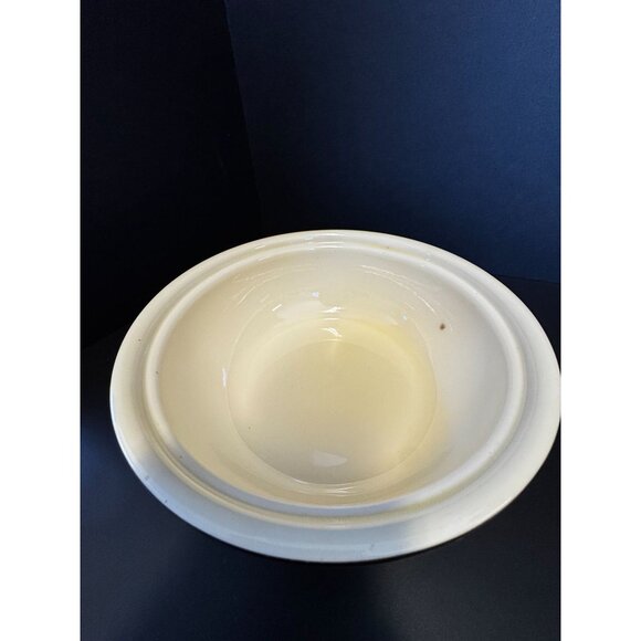 Vintage Homer Laughlin Oven Serve Casserole With Lid Platinum Stars Embossed Pat - Picture 8 of 14